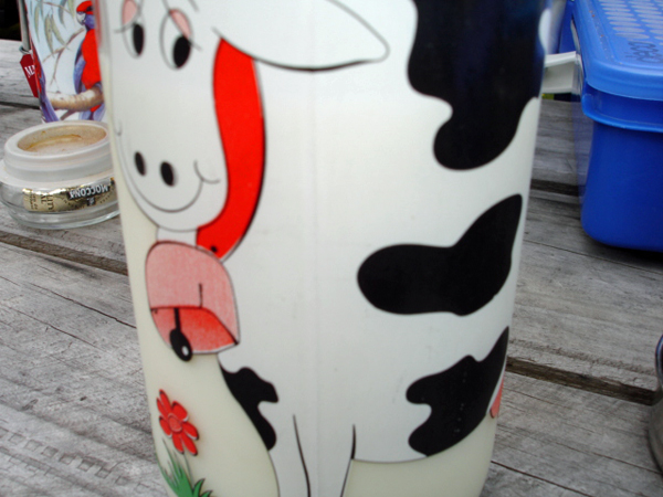 fancy milk bottle