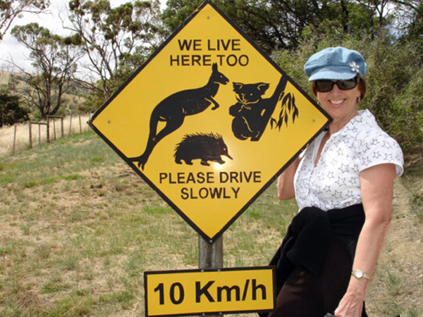 Karen Duquette ad a wildlife sign