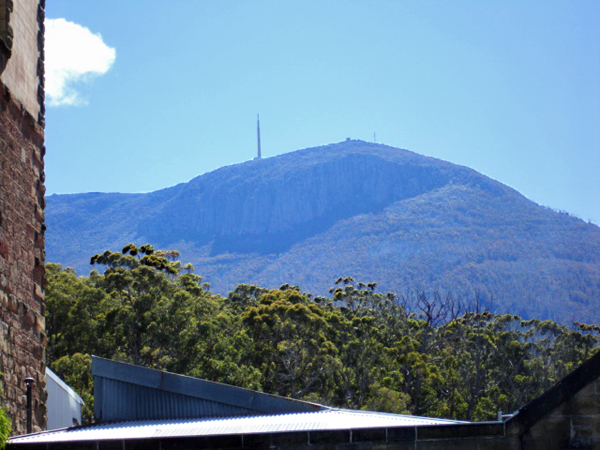 iew of Mount Wellington from down below