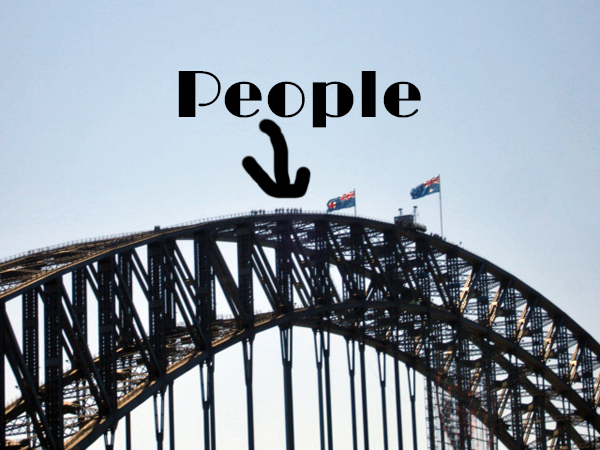 people on the sydney Bridge 