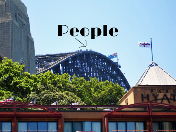 people on the sydney Bridge 