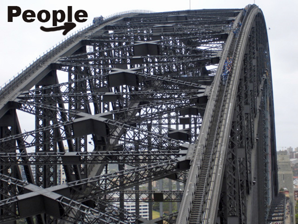 people on the sydney Bridge 