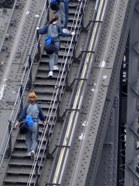 people on the sydney Bridge 