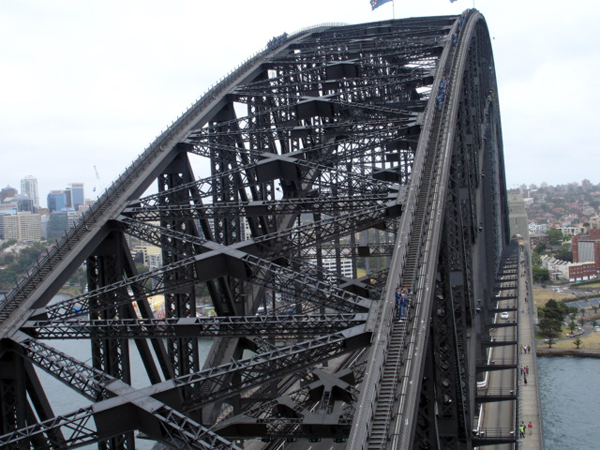 people on the sydney Bridge 