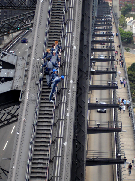 people on the sydney Bridge 