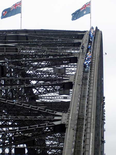 people on the sydney Bridge 