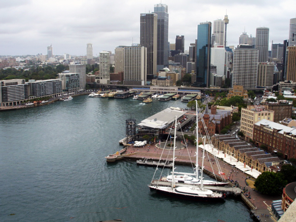 houses and Sydney Harbor