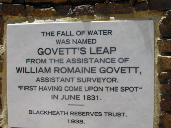 sign about Govett's Leap