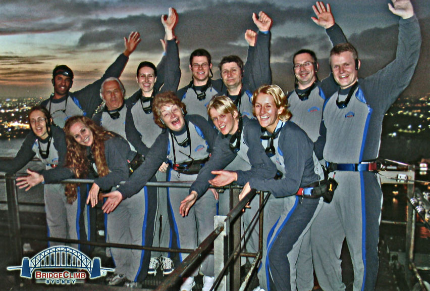 Karen and Lee Duquette on the Sydney Bridge climb
