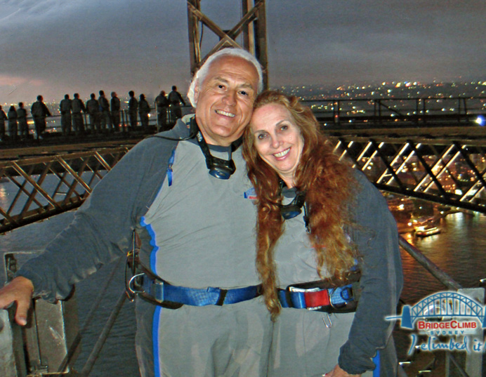 Karen and Lee Duquette on the Sydney Bridge climb