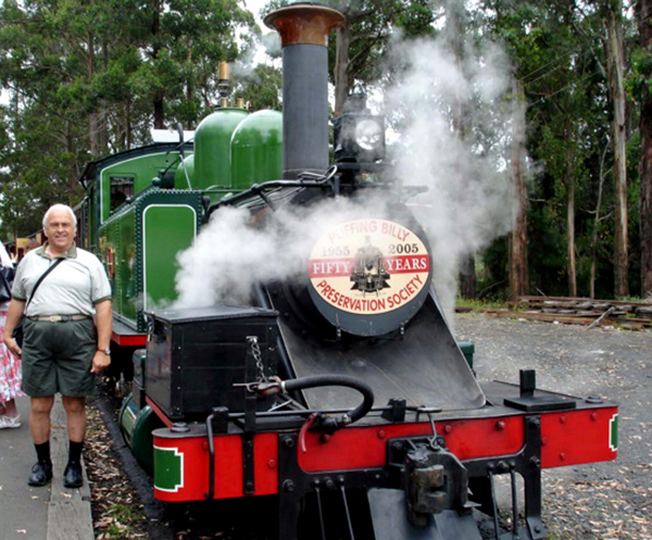 Lee Duquette at the Puffing Billy Train