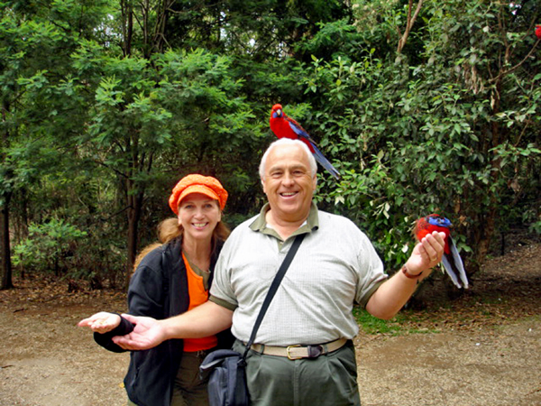 Karen and Lee Duquette and birds