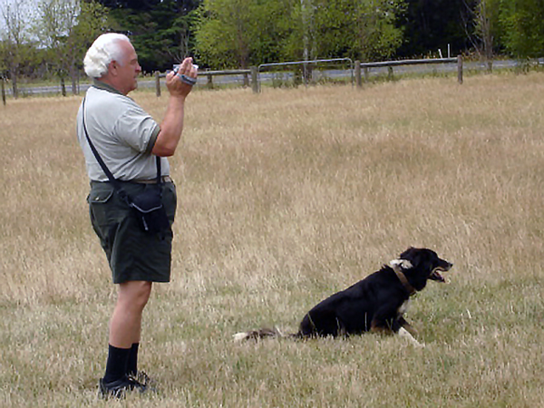 Lee Duquette and the dog