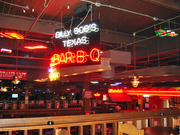 Billy Bob's Texas BBQ sign