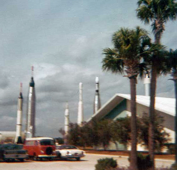 rocket displays at Kennedy Space Center 1975