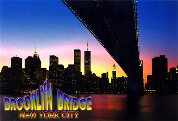 The Brooklyn Bridge postcard