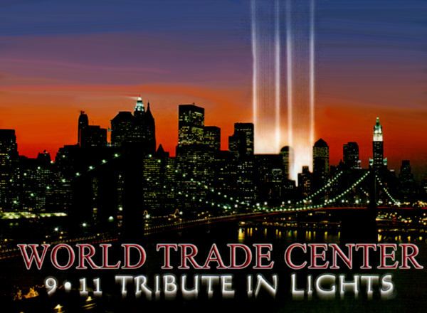 9-11-Tribute in Ligths postcard