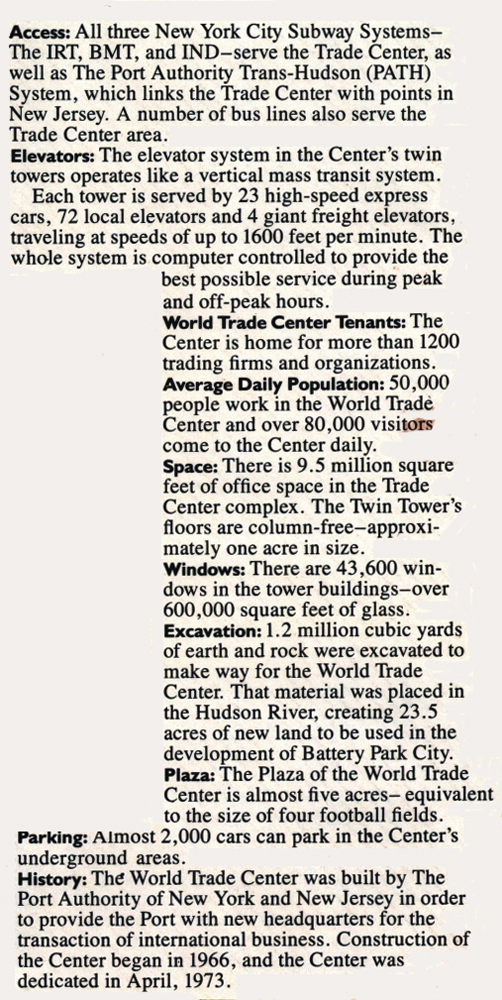about The World Trade Center