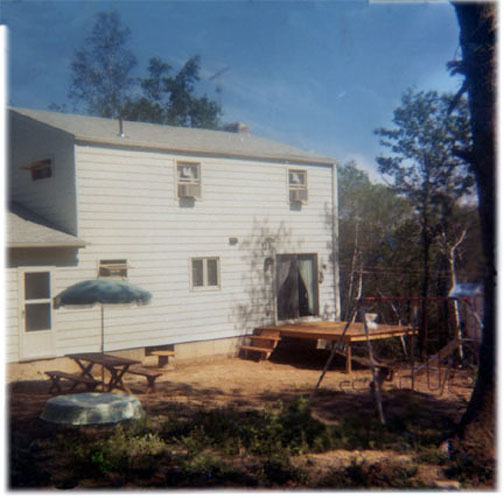 The back yard of the house