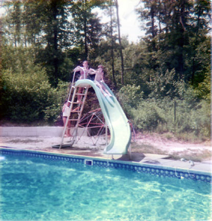 Renee and Brian Duquette on the slide