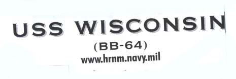 USS Wisconsin BB-64-sign