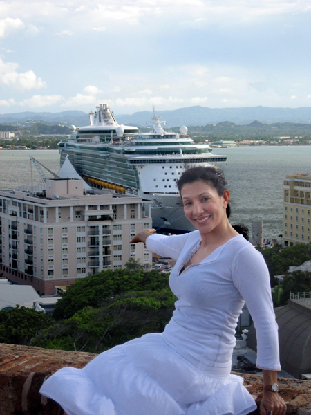 Amy Tinoco and the cruise ship