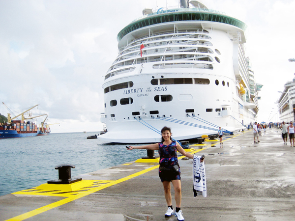 Amy Tinoco and the Liberty of the Seas cruise ship