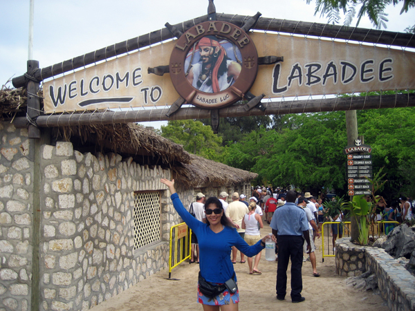 Amy Tinoco entering Labadee