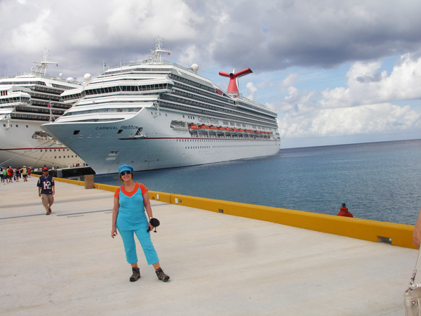 Karen Duquette and The Carnival Freedom cruise ship