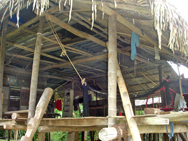 inside village hut