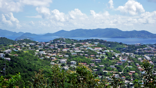 houses above Magens Bay
