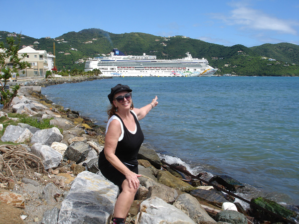 Karen Duquette and the Norwegian Pearl cruise ship