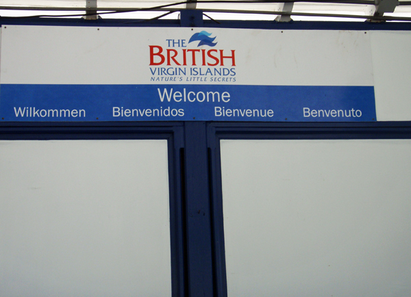 BVI welcome sign