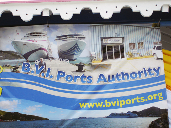 BVI ports Authority sign