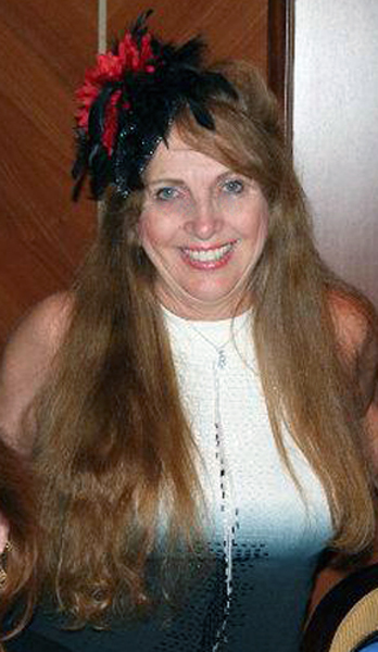Karen Duquette and her special hat