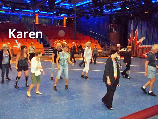 Karen Duquette line dancing