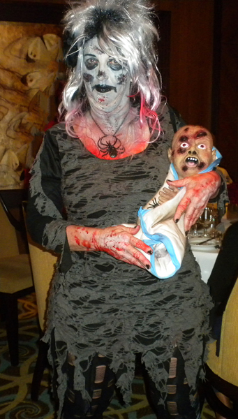 Karen Duquette Halloween zombie with baby