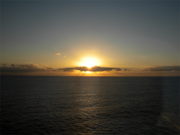 sunset from Oasis of The Seas