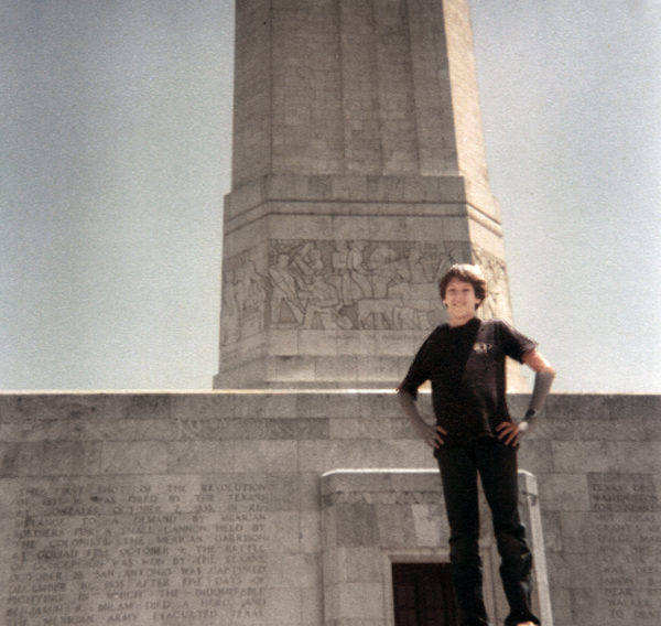 Brian Duquette  at The San Jacinto Monument in 1981