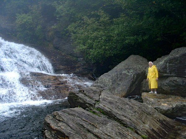 Lee Duquette at Graveyard Fields waterfall