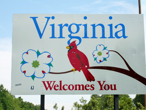 Virginia welcomes you sign