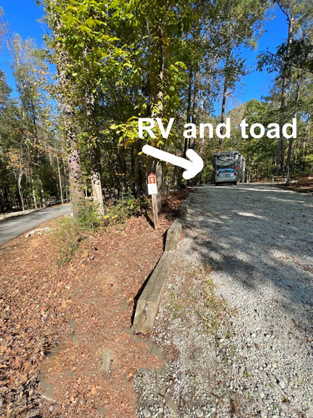 RV and toad of the two RV Gypsies