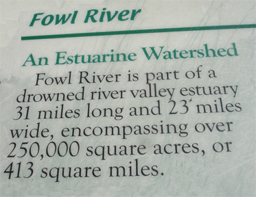 Fowl River sign