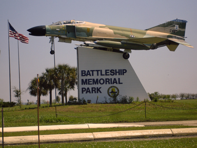 Battleship Memorial Park sign