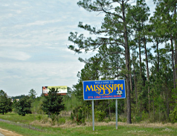 Missippi State Welcome Sign
