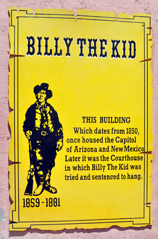 Billy the Kid sign