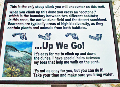 sign about climbing