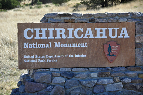 Chiricahua National Munument sign