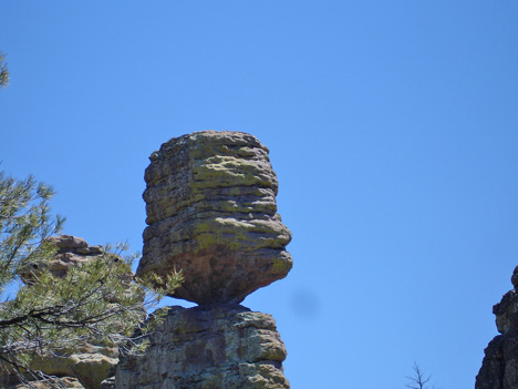 close up of the balancing rock