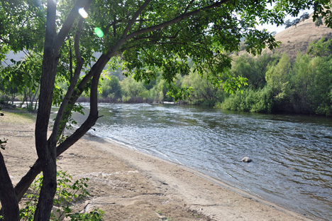 the beach area and the third river
